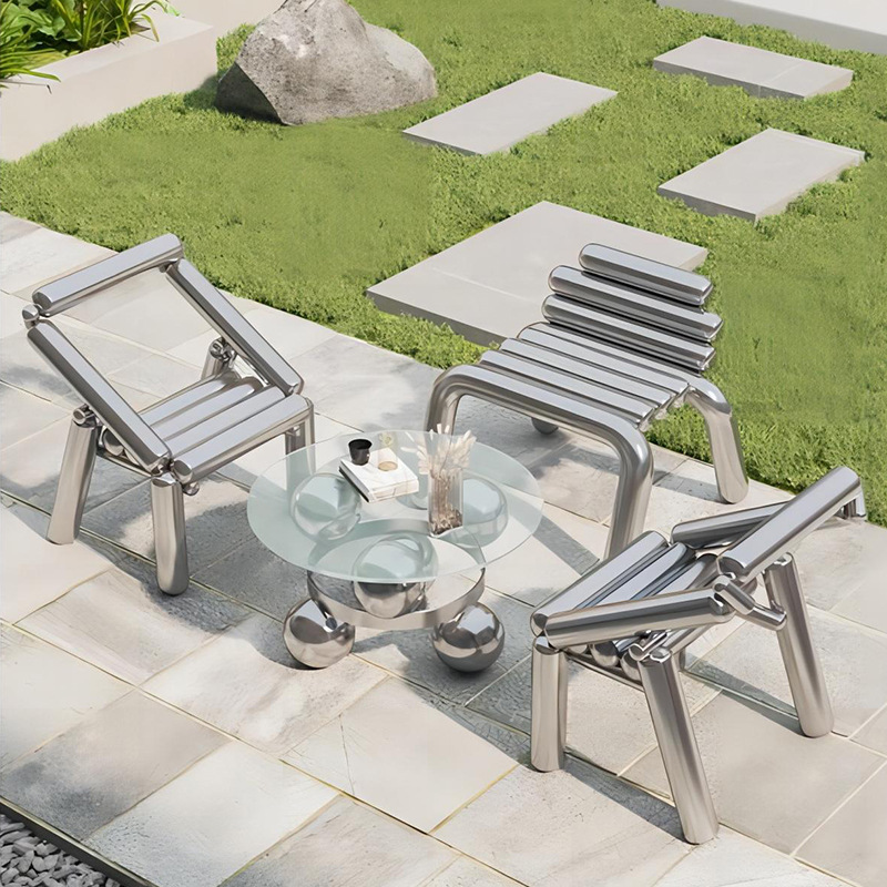 Stainless steel chair light lu - огляд і ціна Outdoor Furniture Luxury