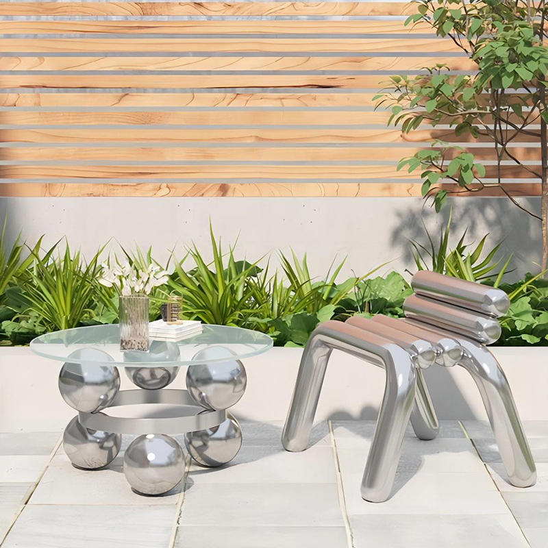 Stainless steel chair light lu - огляд і ціна Outdoor Furniture Luxury